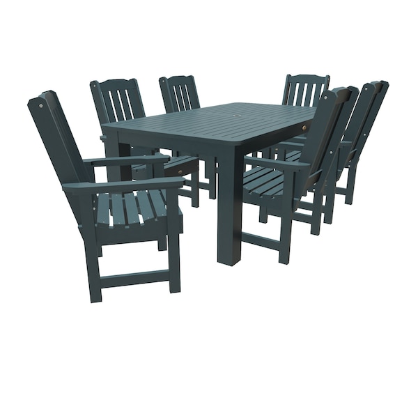 Highwood Usa Lehigh 7pc Rectangular Outdoor Patio Furniture Dining Set 72 x 42 AD-ST7LH1CO4AA-NBE - main
